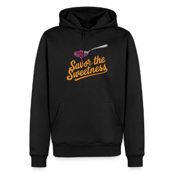 Conservation des aliments faits maison - Sweat à capuche Premium bio Homme - noir - Devant - Nico (187cm)