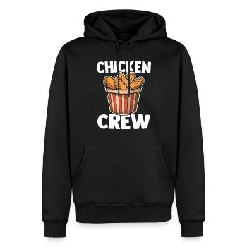 Chicken Wing Crew Frittierte Hühnerflügel Essen - Männer Premium Bio Hoodie - Schwarz - Vorne - Nico (187cm)