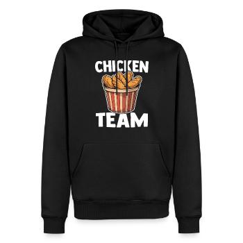 Chicken Wing Team Aliments pour ailes de poulet frites - Sweat à capuche Premium bio Homme - noir - Devant - Nico (187cm)