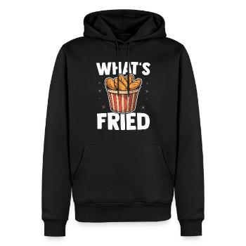 Chicken Wings Liebhaber Lustig What's Fried - Männer Premium Bio Hoodie - Schwarz - Vorne - Nico (187cm)