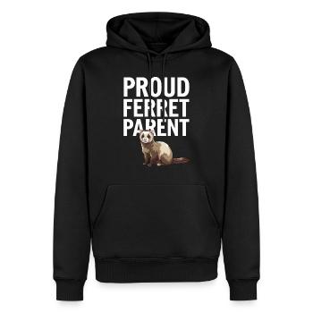 Propriétaire de furet, Amateur de furets, Bonbons - Sweat à capuche Premium bio Homme - noir - Devant - Nico (187cm)