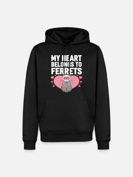 Frettchenbesitzer, Frettchenliebhaber, Süßes - Männer Premium Bio Hoodie - Schwarz