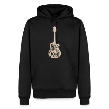 Guitar player life is a riff - Men’s Premium Organic Hoodie - black - Front - Nico (187cm)