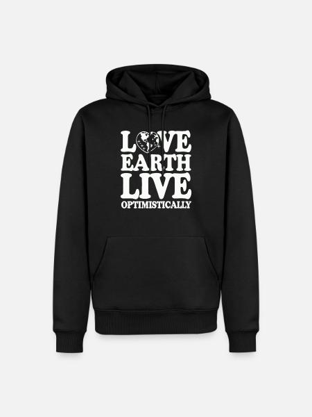Climate optimism, Earth Day, Sustainability - Men’s Premium Organic Hoodie - black