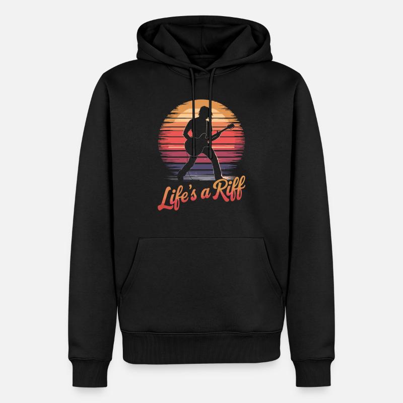 Guitariste : Life’s A Riff Art - Sweat à capuche Premium bio Homme - noir