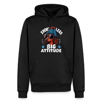 Chien Teckel Bonnet Dresseur de chiens École de chiens Fun - Sweat à capuche Premium bio Homme - noir - Devant - Nico (187cm)