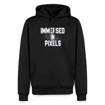 Introverted Gamer Declarer Calm - Men’s Premium Organic Hoodie - black - Front - Nico (187cm)