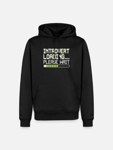 Introverted Gamer Declarer Calm - Men’s Premium Organic Hoodie - black