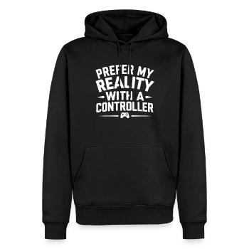 Introvertierter Gamer Alleinspieler Ruhiges - Männer Premium Bio Hoodie - Schwarz - Vorne - Nico (187cm)