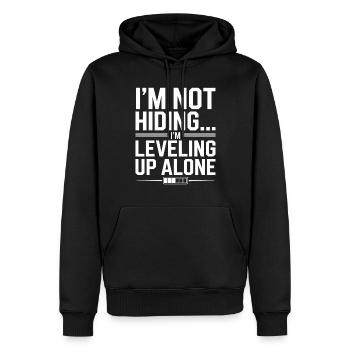 Introvertierter Gamer Alleinspieler Ruhiges - Männer Premium Bio Hoodie - Schwarz - Vorne - Nico (187cm)