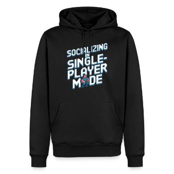 Introvertierter Gamer Alleinspieler Ruhiges - Männer Premium Bio Hoodie - Schwarz - Vorne - Nico (187cm)