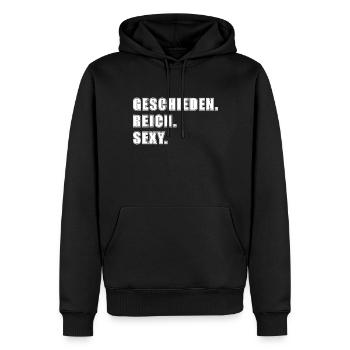 Geschieden Sexy Scheidung Ex-Frau Single Geschenk - Männer Premium Bio Hoodie - Schwarz - Vorne - Nico (187cm)
