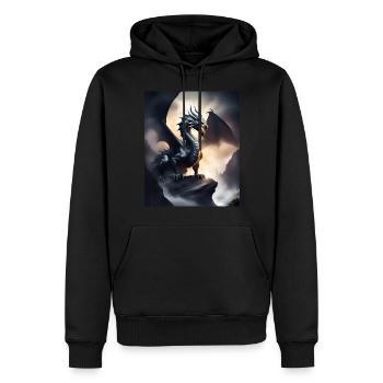 Dunkler Schattendrache - Männer Premium Bio Hoodie - Schwarz - Vorne - Nico (187cm)