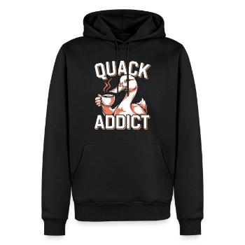 propriétaires de canards domestiques, amoureux des canards, - Sweat à capuche Premium bio Homme - noir - Devant - Nico (187cm)