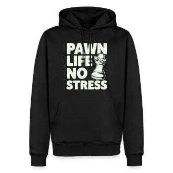 Schach-humor-liebhaber Lustige Schachmatt- Und - Männer Premium Bio Hoodie - Schwarz - Vorne - Nico (187cm)