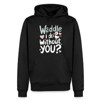 propriétaires de canards domestiques, amoureux des canards, - Sweat à capuche Premium bio Homme - noir - Devant - Nico (187cm)