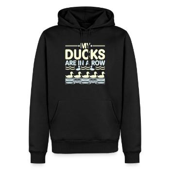 propriétaires de canards domestiques, amoureux des canards, - Sweat à capuche Premium bio Homme - noir - Devant - Nico (187cm)