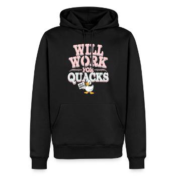 propriétaires de canards domestiques, amoureux des canards, - Sweat à capuche Premium bio Homme - noir - Devant - Nico (187cm)