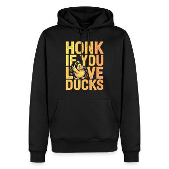 propriétaires de canards domestiques, amoureux des canards, - Sweat à capuche Premium bio Homme - noir - Devant - Nico (187cm)
