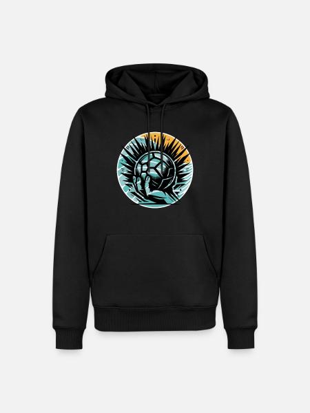 Handball - Sweat à capuche Premium bio Homme - noir