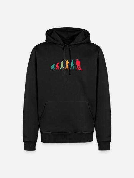 Évolution du snowboard - Sweat à capuche Premium bio Homme - noir