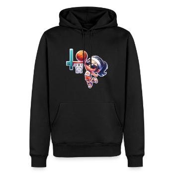 Basketball Basketballerin Frauen Basketball - Männer Premium Bio Hoodie - Schwarz - Vorne - Nico (187cm)
