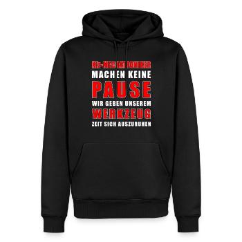 Mechatroniker Machen Keine Pause - Männer Premium Bio Hoodie - Schwarz - Vorne - Nico (187cm)