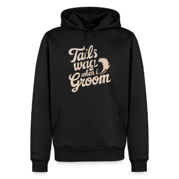 Passionné de soins pour chiens Soins et soins pour chiens - Sweat à capuche Premium bio Homme - noir - Devant - Nico (187cm)