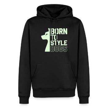 Passionné de soins pour chiens Soins et soins pour chiens - Sweat à capuche Premium bio Homme - noir - Devant - Nico (187cm)