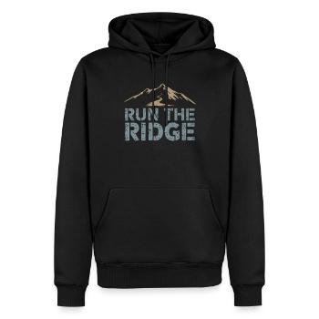 Des trails de course pour les amateurs de trail running - Sweat à capuche Premium bio Homme - noir - Devant - Nico (187cm)
