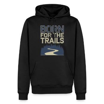 Des trails de course pour les amateurs de trail running - Sweat à capuche Premium bio Homme - noir - Devant - Nico (187cm)