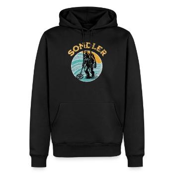 Sondeln Metalldetektor - Männer Premium Bio Hoodie - Schwarz - Vorne - Nico (187cm)