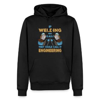 Si le soudage était facile - Sweat à capuche Premium bio Homme - noir - Devant - Nico (187cm)