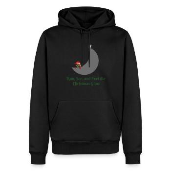 Laufen, sehen und fühlen Sie den Weihnachtsglanz Designs - Männer Premium Bio Hoodie - Schwarz - Vorne - Nico (187cm)