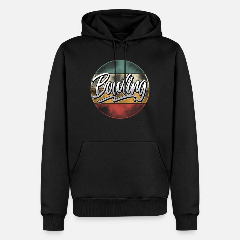 Bowling - Männer Premium Bio Hoodie - Schwarz