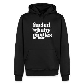 Humour parental Les nouveaux pères ont pour la première fois - Sweat à capuche Premium bio Homme - noir - Devant - Nico (187cm)