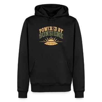 Énergie solaire Énergie renouvelable Mode de vie durable - Sweat à capuche Premium bio Homme - noir - Devant - Nico (187cm)