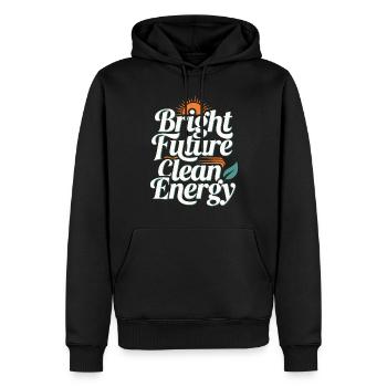 Énergie solaire Énergie renouvelable Mode de vie durable - Sweat à capuche Premium bio Homme - noir - Devant - Nico (187cm)