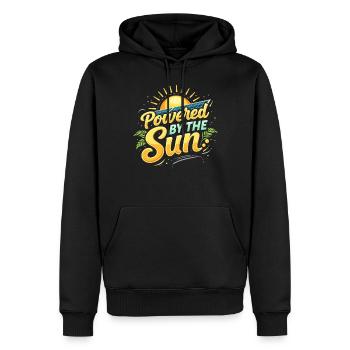 Énergie solaire Énergie renouvelable Mode de vie durable - Sweat à capuche Premium bio Homme - noir - Devant - Nico (187cm)