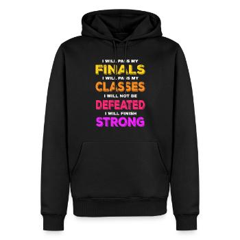 Student Motivation Geschenk lustig Spruch Studium - Männer Premium Bio Hoodie - Schwarz - Vorne - Nico (187cm)