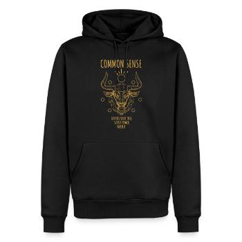 Geburtstag Stier Sternzeichen Spruch - Männer Premium Bio Hoodie - Schwarz - Vorne - Nico (187cm)