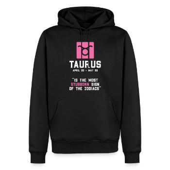 Zodiac sign Taurus April 20 - May 20 - Men’s Premium Organic Hoodie - black - Front - Nico (187cm)