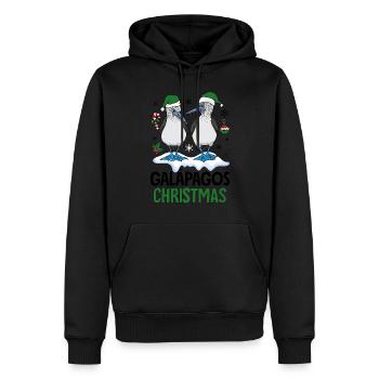 Noël aux Galapagos - Sweat à capuche Premium bio Homme - noir - Devant - Nico (187cm)