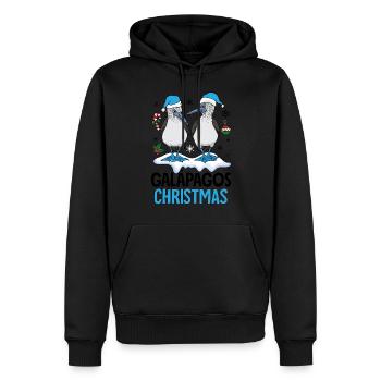 Noël aux Galapagos - Sweat à capuche Premium bio Homme - noir - Devant - Nico (187cm)
