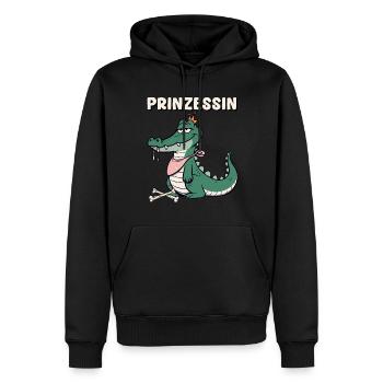 Karneval Prinzessin Krokodil Kölle Alaaf Lustig - Männer Premium Bio Hoodie - Schwarz - Vorne - Nico (187cm)