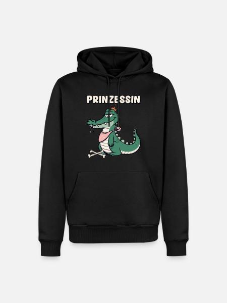 Carnival Princess Crocodile Cologne Alaaf Funny - Men’s Premium Organic Hoodie - black