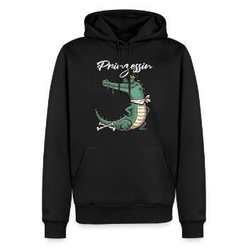 Carnaval Cologne Crocodile Princesse Kölle Alaaf - Sweat à capuche Premium bio Homme - noir - Devant - Nico (187cm)
