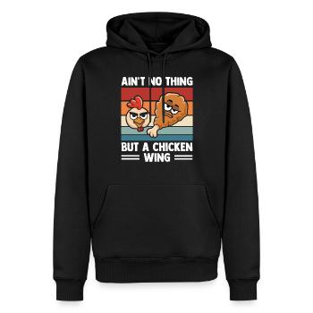 Ain't No Thing But A Chicken Wing - Männer Premium Bio Hoodie - Schwarz - Vorne - Nico (187cm)