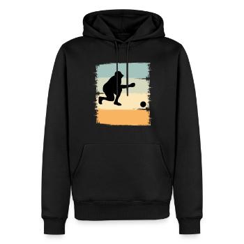 Boule Boccia Boulespieler - Männer Premium Bio Hoodie - Schwarz - Vorne - Nico (187cm)