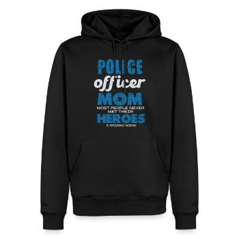 Polizistin Mama Helden Stolz Ehre Mut - Männer Premium Bio Hoodie - Schwarz - Vorne - Nico (187cm)